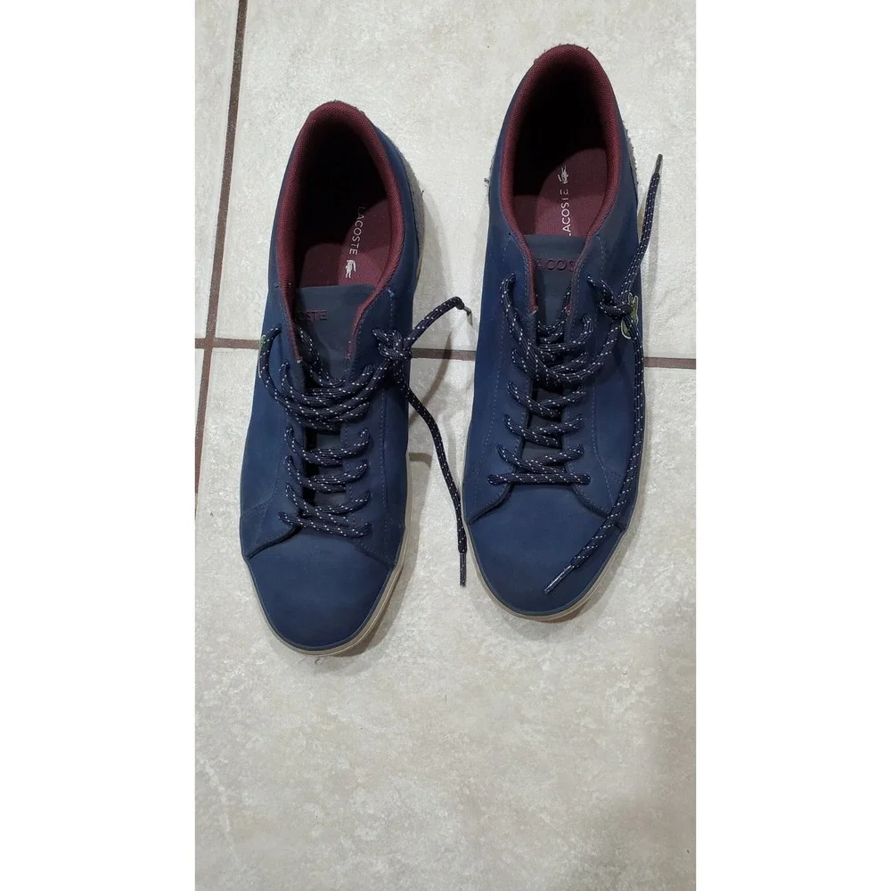 Lacoste Rubber Lerond Men's Navy Blue/Gray Shoes Size 13